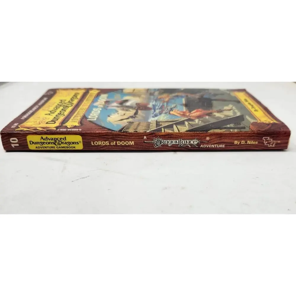 Lords of Doom AD&D TSR Dragonlance Adventure Gamebook #10 - 1st ed W Stat Card